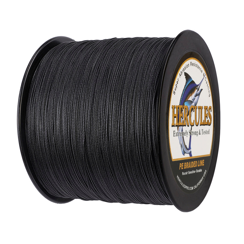 2000M 2187Yds Black 10lb-200lb HERCULES PE Braided Fishing Line 8 Strands