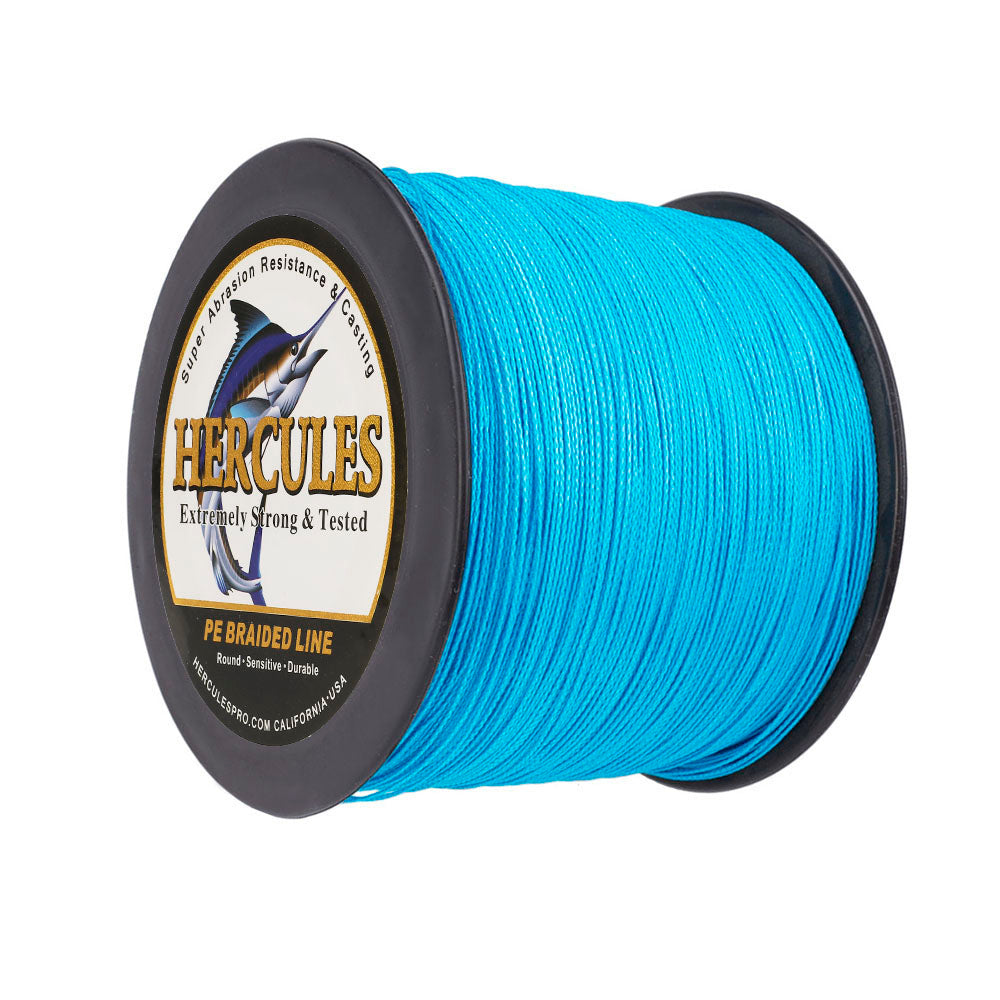 1000M 1094Yds Blue 6lb-100lb HERCULES PE Braided Fishing line 4 Strands