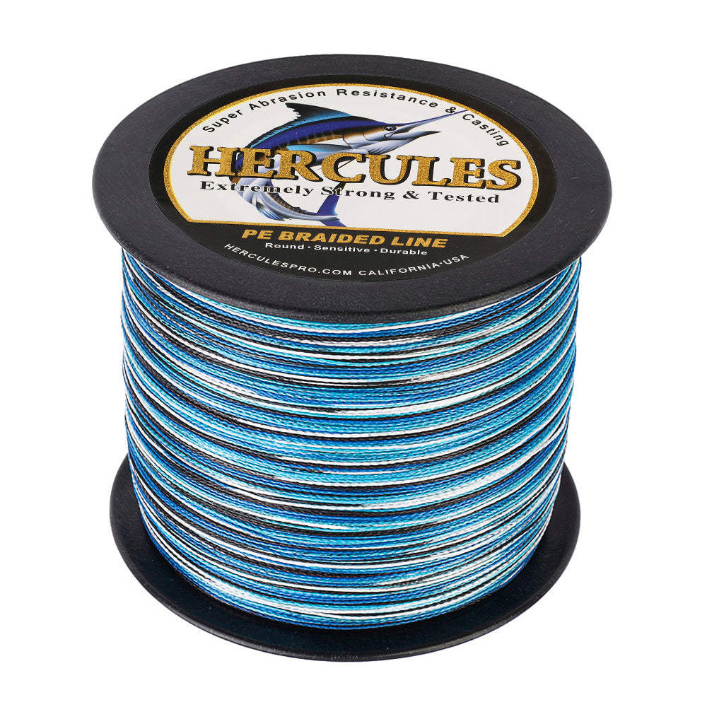 1000M 1094Yds Camo Blue 6lb-100lb HERCULES PE PE Braided Fishing Line 4 Strands