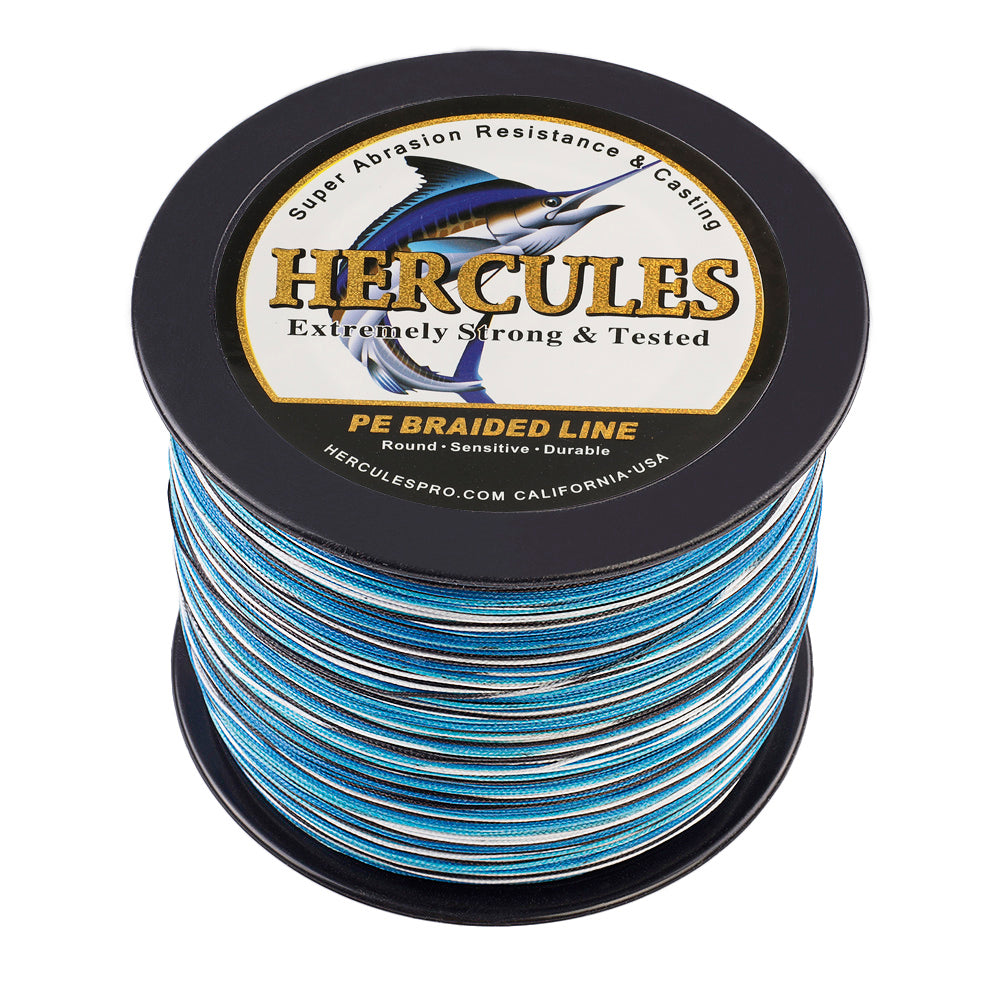 2000M 2187Yds Camo Blue 10lb-200lb HERCULES PE Braided Fishing Line 8 Strands