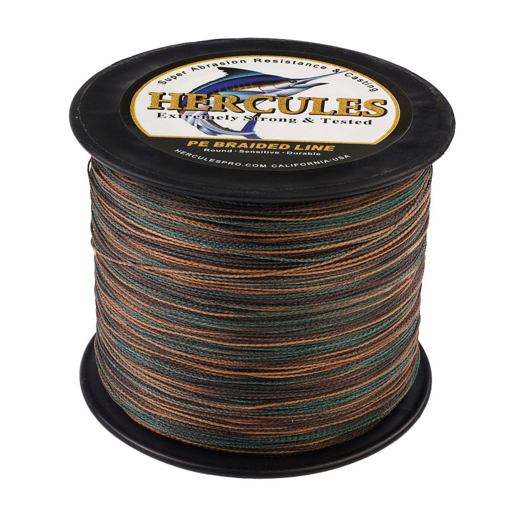 1500M 1640Yds Camouflage 6lb-100lb HERCULES PE Braided Fishing Line 4 Strands