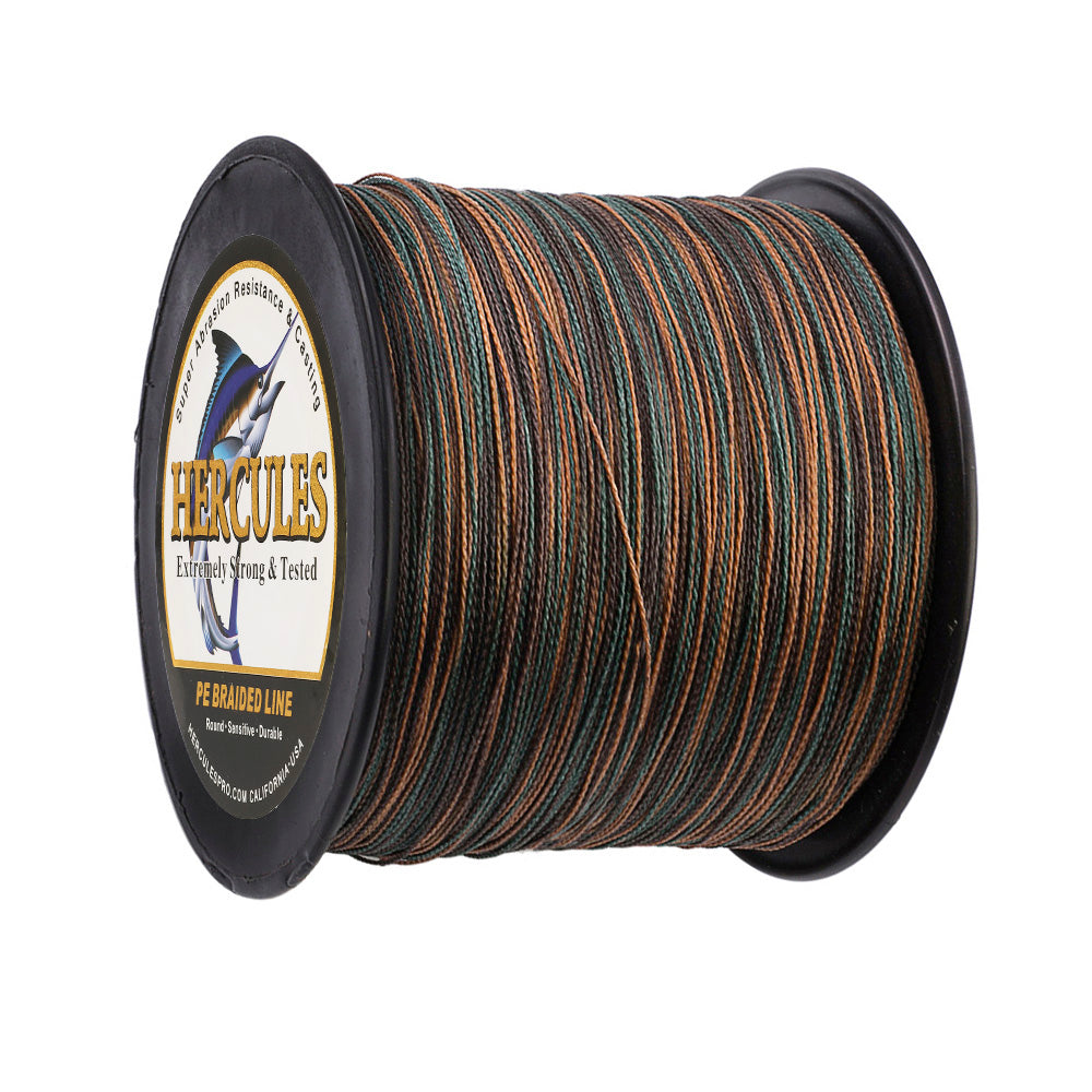 1000M 1094Yds Camouflage 6lb-100lb HERCULES PE PE Braided Fishing Line 4 Strands