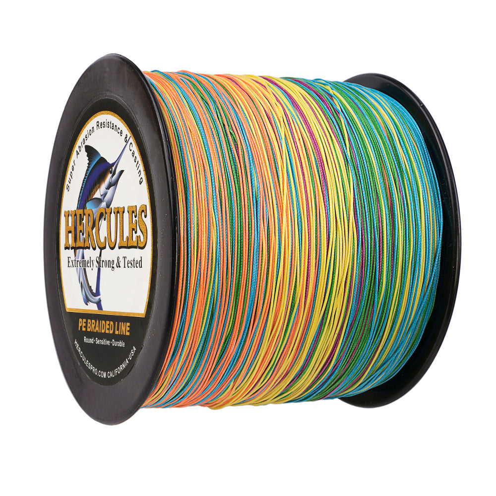 2000M 2187Yds Multicolor 10lb-200lb HERCULES PE Braided Fishing Line 8 Strands