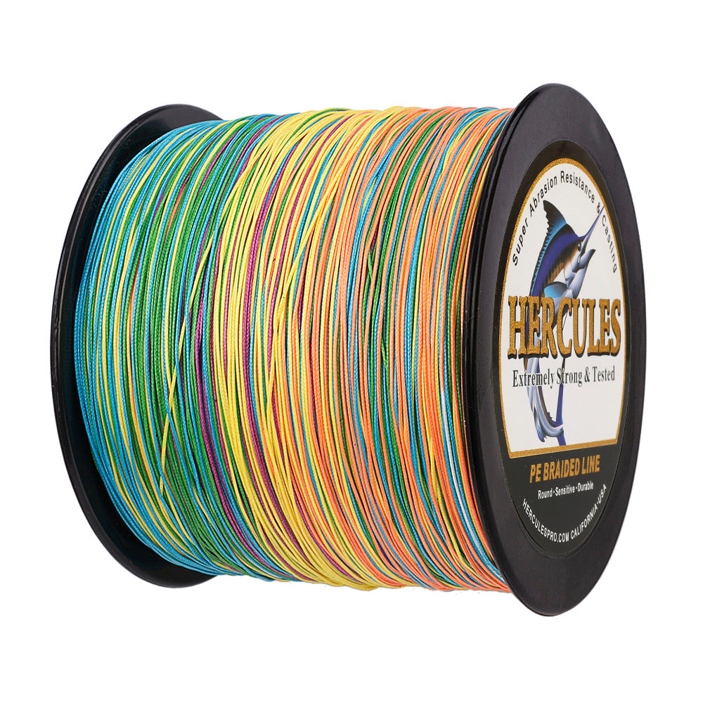 2000M 2187Yds Multicolor 10lb-200lb HERCULES PE Braided Fishing Line 8 Strands