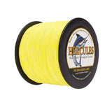 1000M 1094Yds Fluo Yellow 6lb-100lb HERCULES PE Braided Fishing Line 4 Strands
