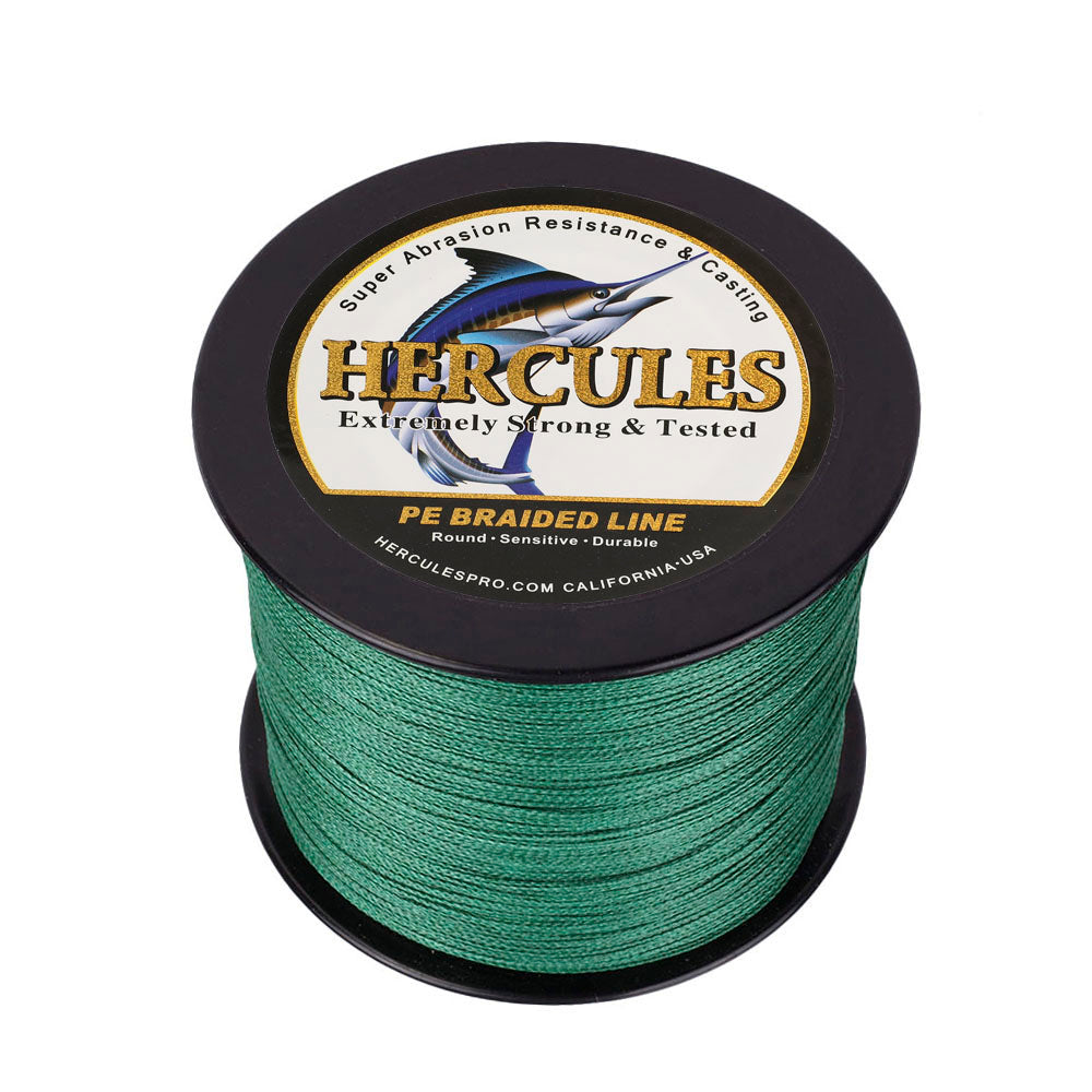 1000M 1094Yds Green 6lb-100lb HERCULES PE Braided Fishing Line 4 Strands