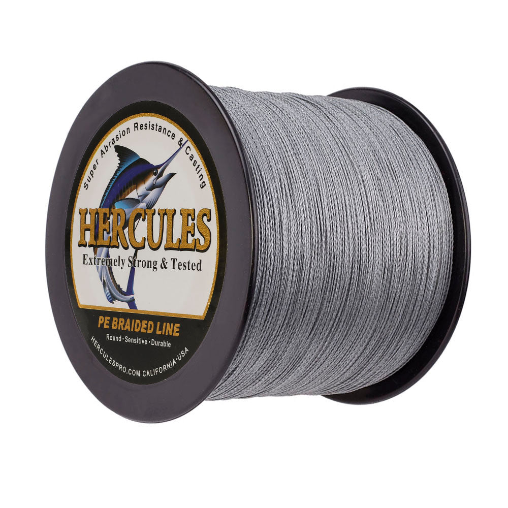 1000M 1094Yds Grey 6lb-100lb HERCULES PE Braided Fishing line 4 Strands