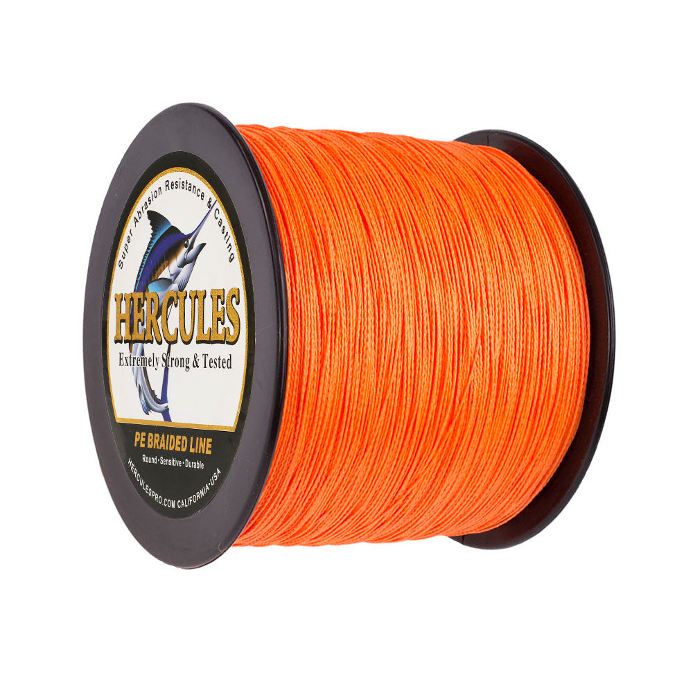 1000M 1094Yds Orange 6lb-100lb HERCULES PE Braided Fishing Line 4 Strands