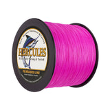 1000M 1094Yds Pink 6lb-100lb HERCULES PE PE Braided Fishing Line 4 Strands