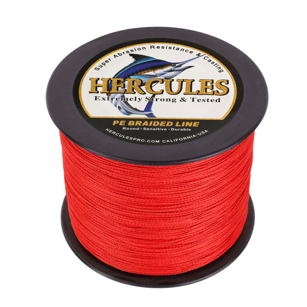 1000M 1094Yds Red 6lb-100lb HERCULES PE PE Braided Fishing Line 4 Strands
