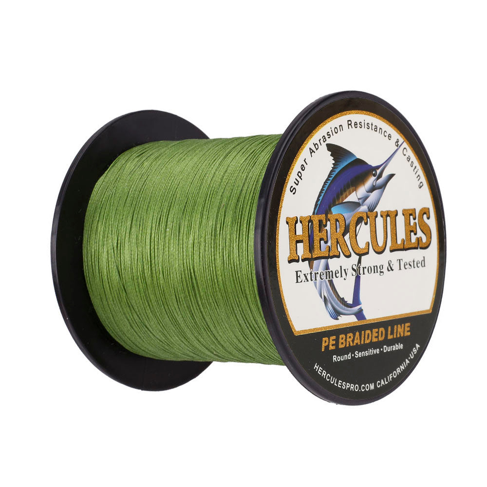 100M 109Yds Army Green 10lb-300lb HERCULES PE Braided Fishing Line 8 Strands
