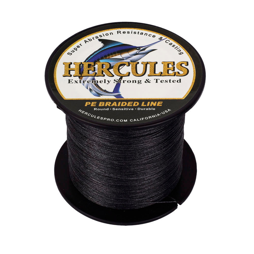 100M 109Yds Black 10lb-300lb HERCULES PE Braided Fishing Line 8 Strands
