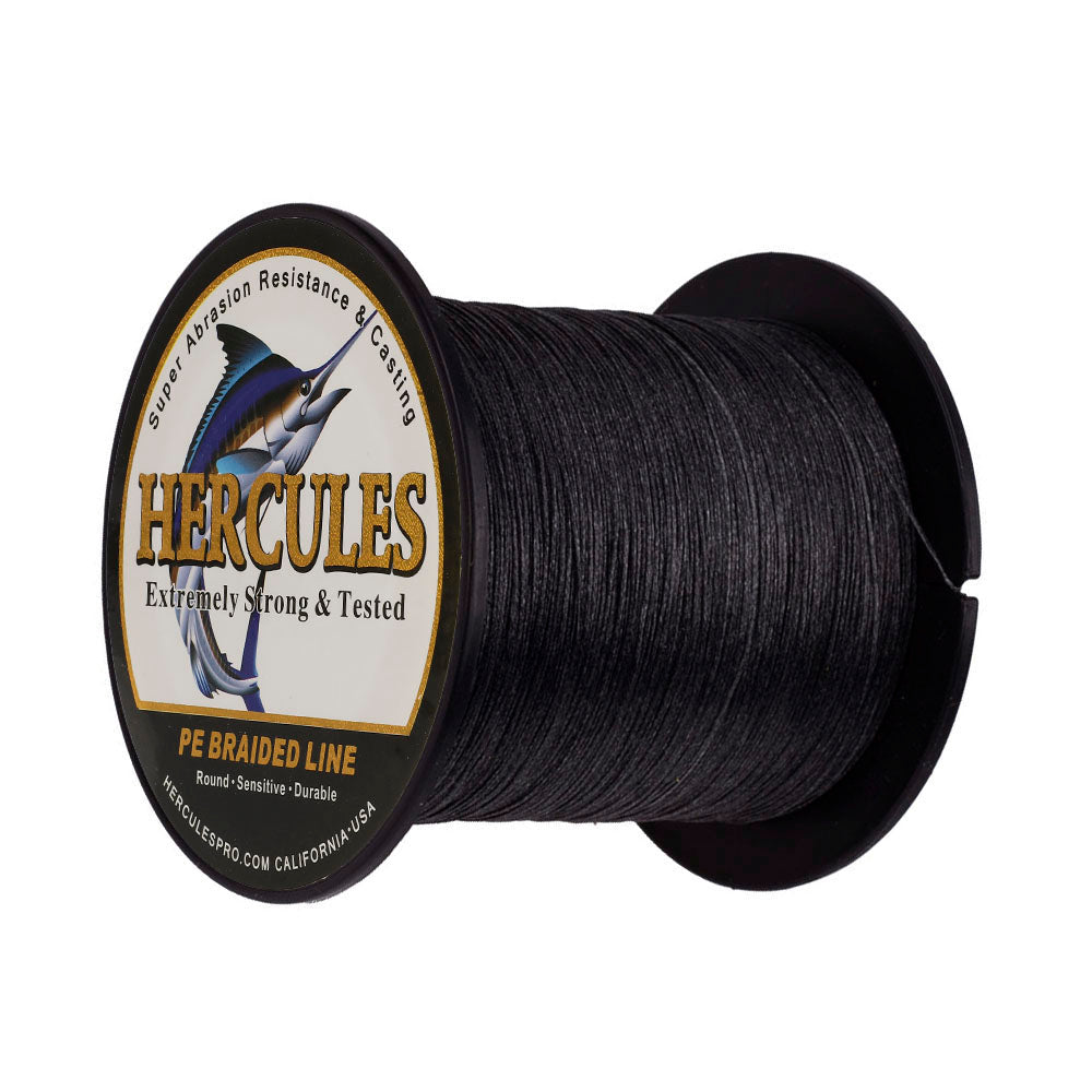 100M 109Yds Black 10lb-300lb HERCULES PE Braided Fishing Line 8 Strands