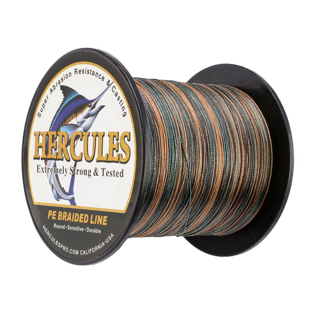 100M 109Yds Camouflage 10lb-300lb HERCULES PE Braided Fishing Line 8 Strands