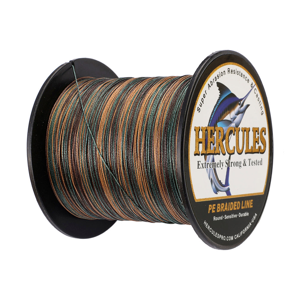 100M 109Yds Camouflage 10lb-300lb HERCULES PE Braided Fishing Line 8 Strands