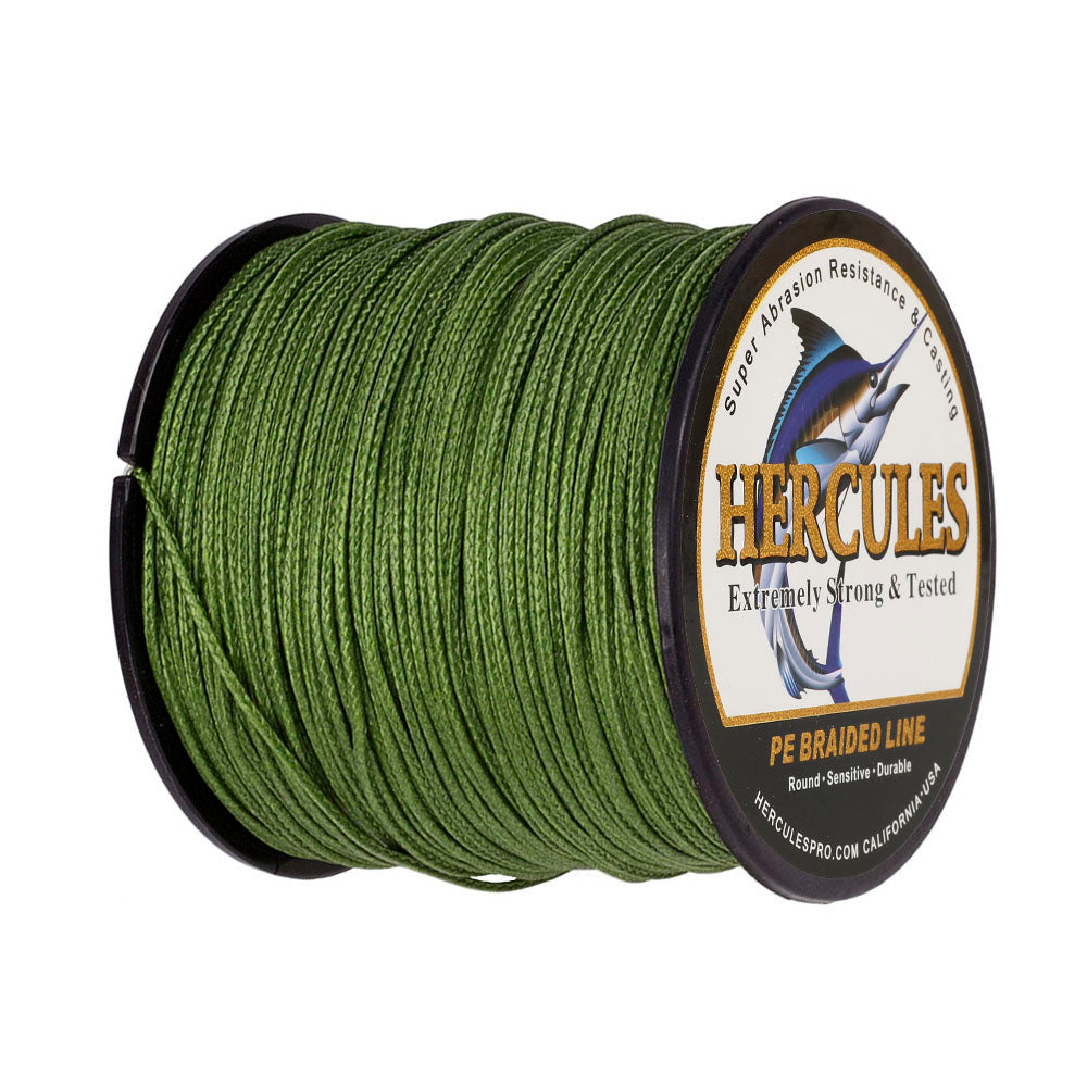 100M 109Yds Army Green 10lb-300lb HERCULES PE Braided Fishing Line 8 Strands