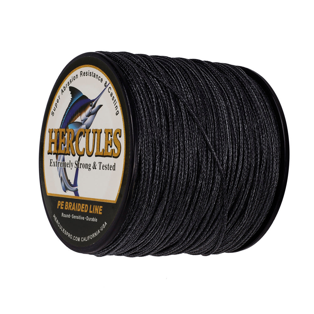 100M 109Yds Black 10lb-300lb HERCULES PE Braided Fishing Line 8 Strands