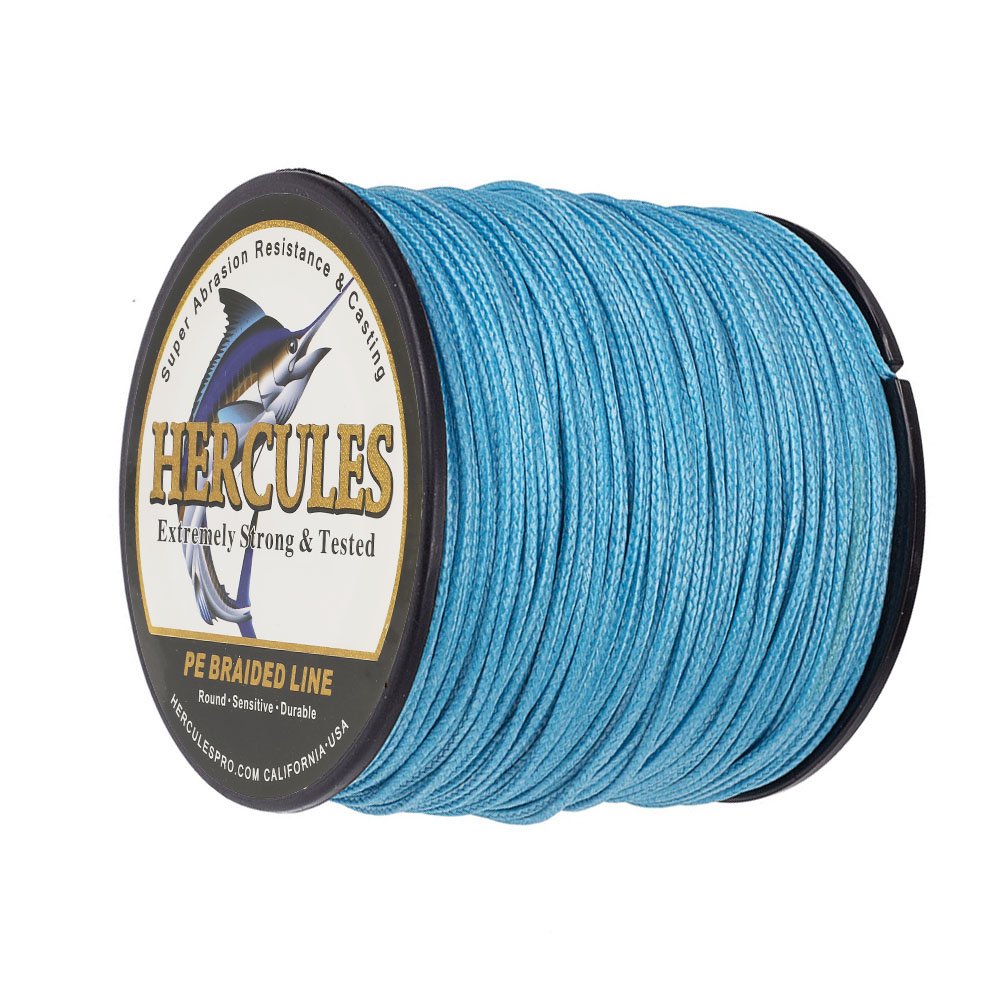 100M 109Yds Blue 10lb-300lb HERCULES PE Braided Fishing Line 8 Strands