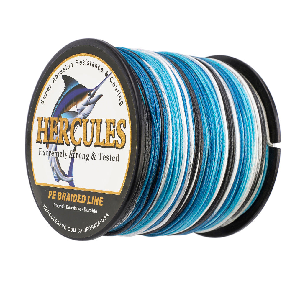 100M 109Yds Camo Blue 10lb-300lb HERCULES PE Braided Fishing Line 8 Strands