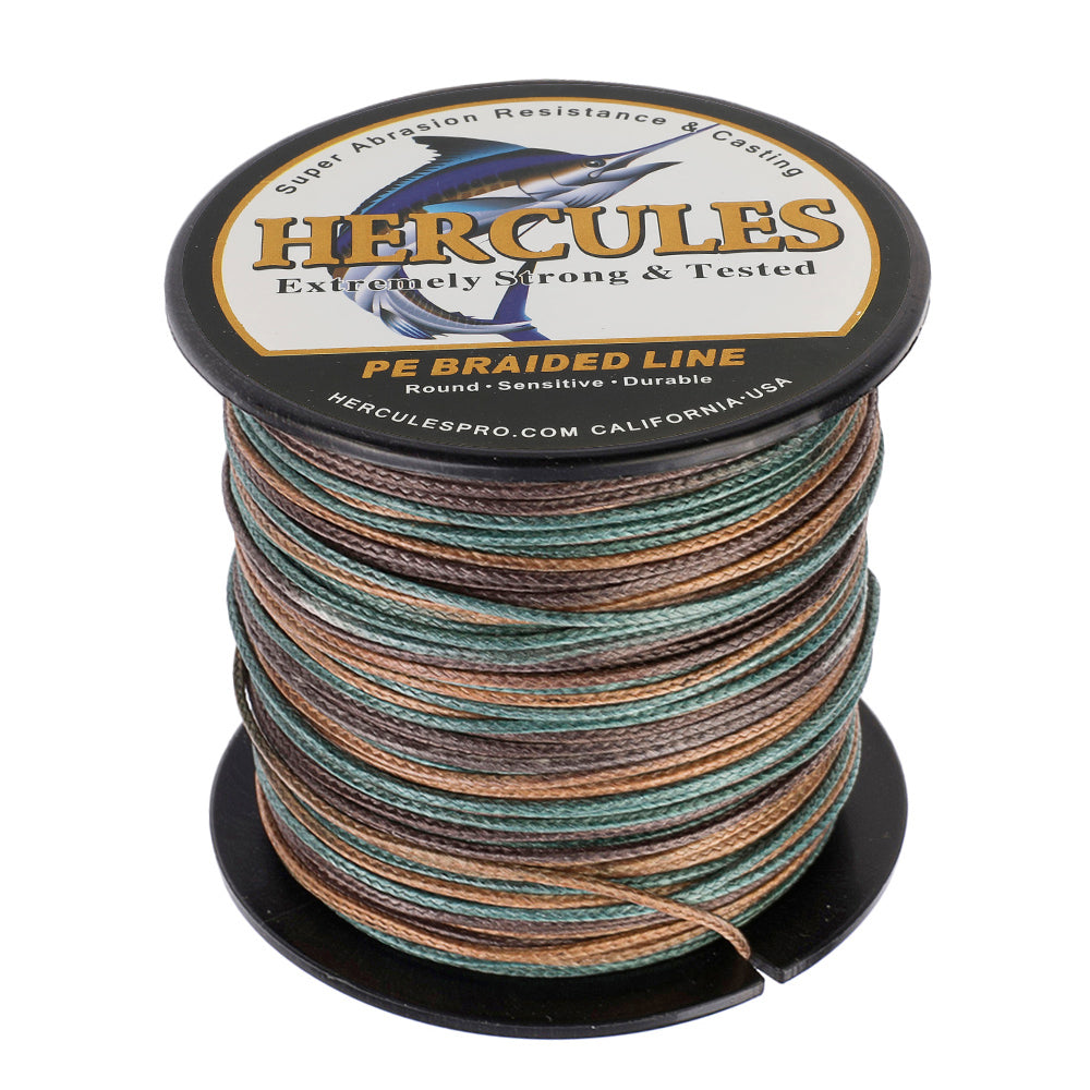 100M 109Yds Camouflage 10lb-300lb HERCULES PE Braided Fishing Line 8 Strands