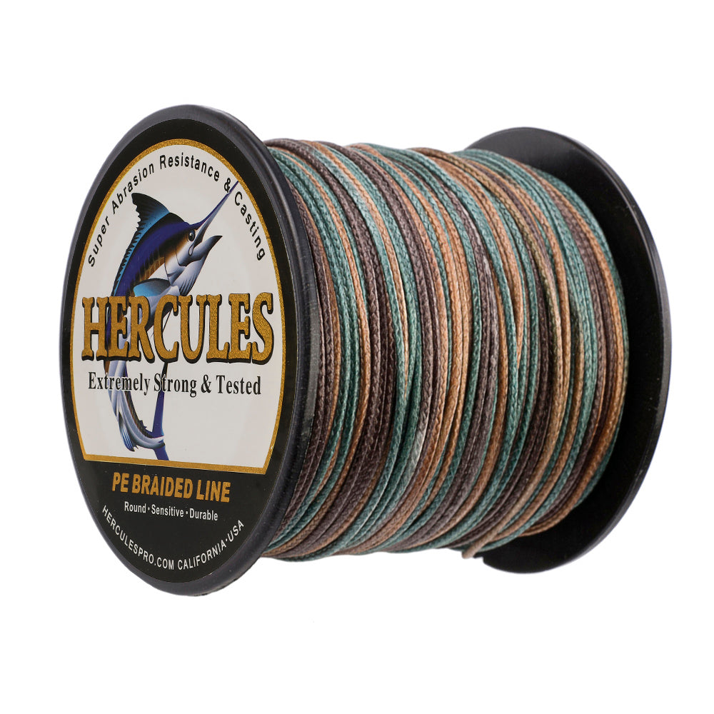 100M 109Yds Camouflage 10lb-300lb HERCULES PE Braided Fishing Line 8 Strands