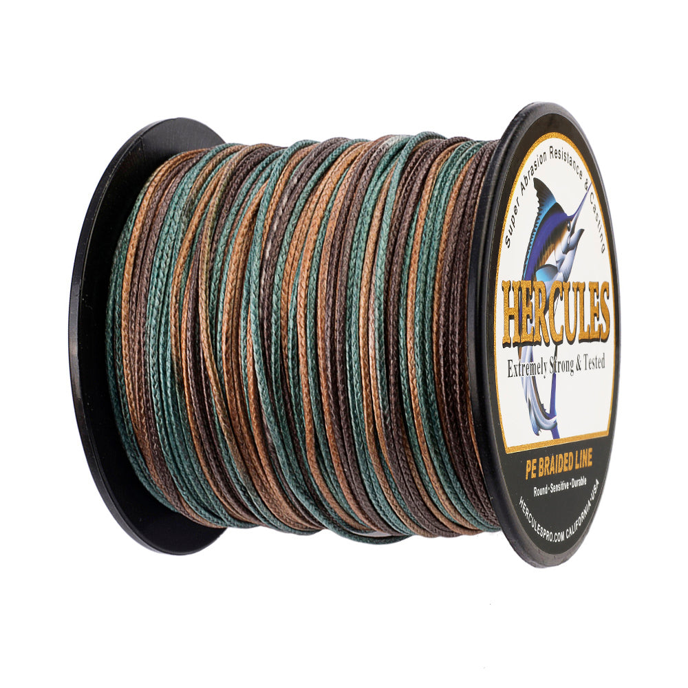 100M 109Yds Camouflage 10lb-300lb HERCULES PE Braided Fishing Line 8 Strands