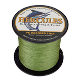 100M 109Yds Army Green 6lb-100lb HERCULES PE Braided Fishing Line 4 Strands