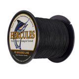 100M 109Yds Black 6lb-100lb HERCULES PE Braided Fishing Line 4 Strands