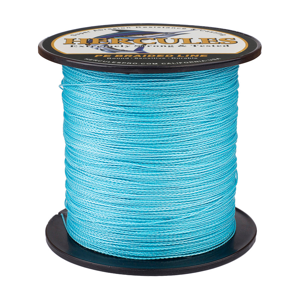 100M 109Yds Blue 6lb-100lb HERCULES PE Braided Fishing Line 4 Strands