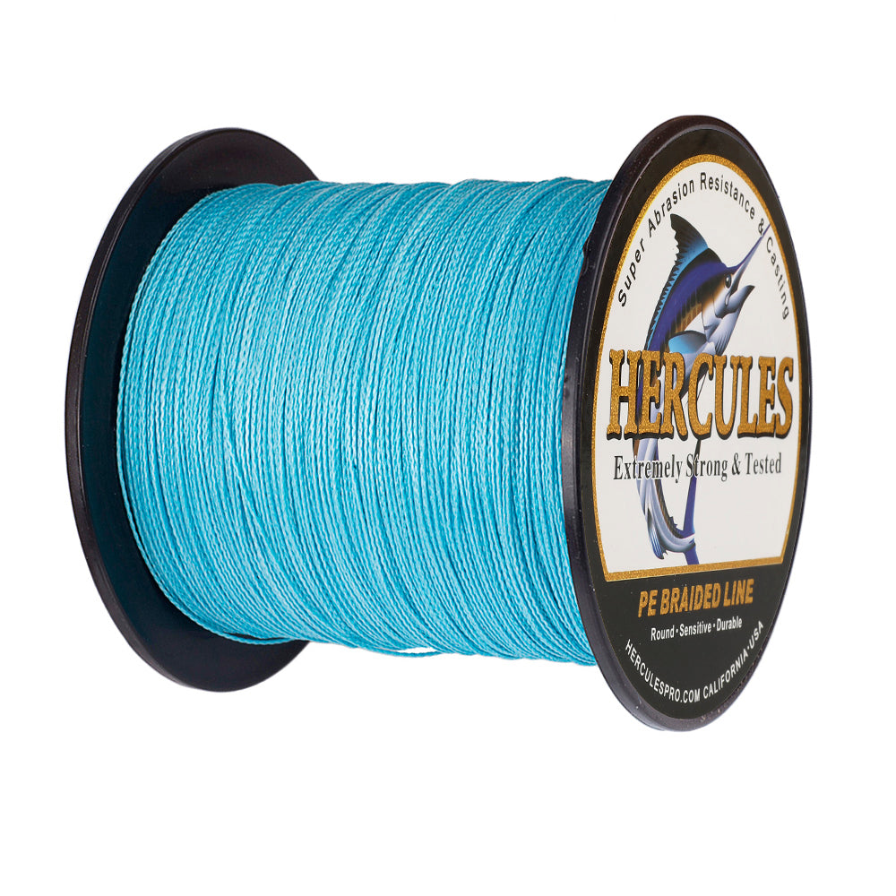 100M 109Yds Blue 6lb-100lb HERCULES PE Braided Fishing Line 4 Strands