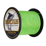 100M 109Yds Fluo Green 6lb-100lb HERCULES PE Braided Fishing Line 4 Strands