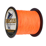 100M 109Yds Orange 6lb-100lb HERCULES PE Braided Fishing Line 4 Strands