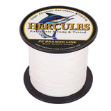 100M 109Yds White 6lb-100lb HERCULES PE Braided Fishing Line 4 Strands