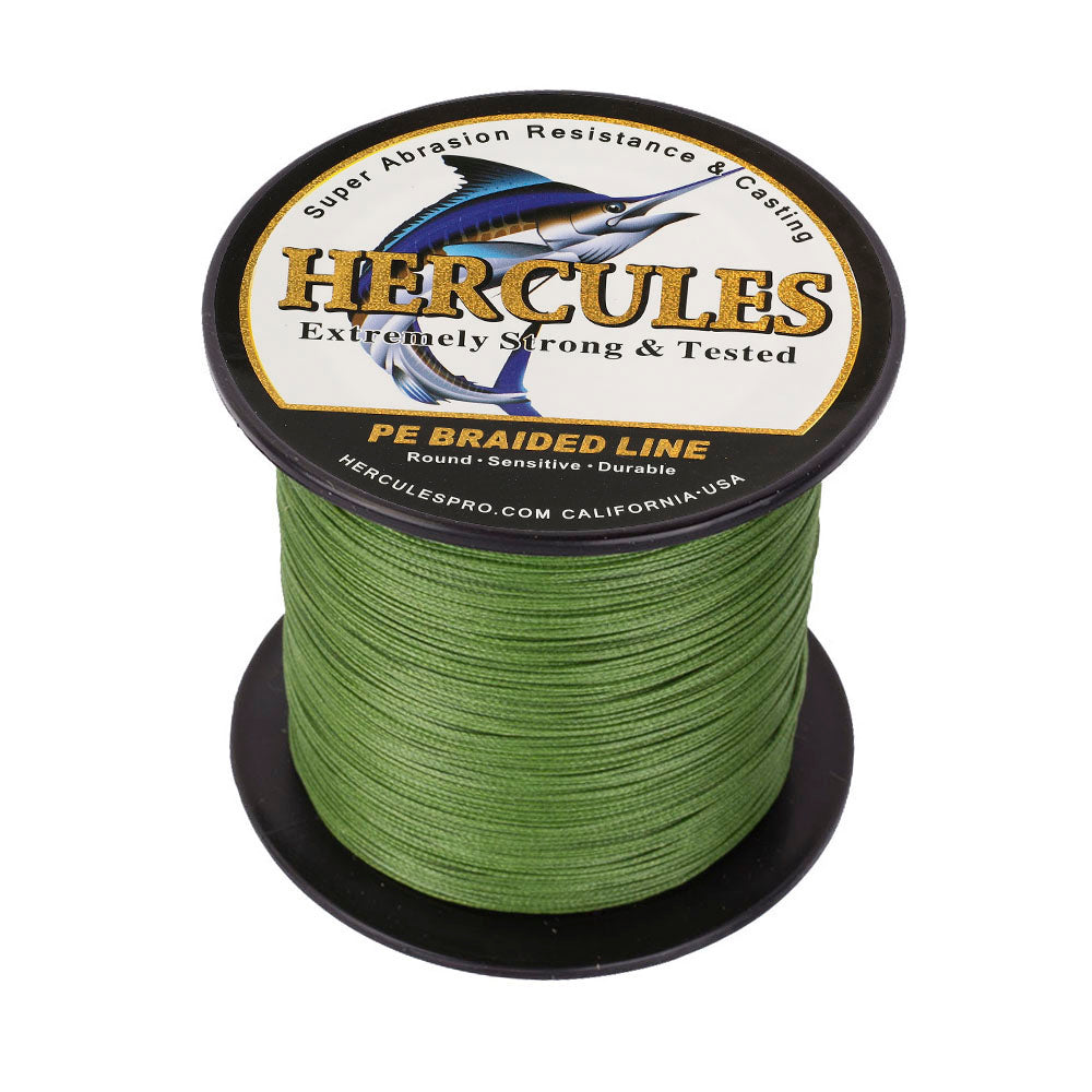 100M 109Yds Army Green 10lb-300lb HERCULES PE Braided Fishing Line 8 Strands