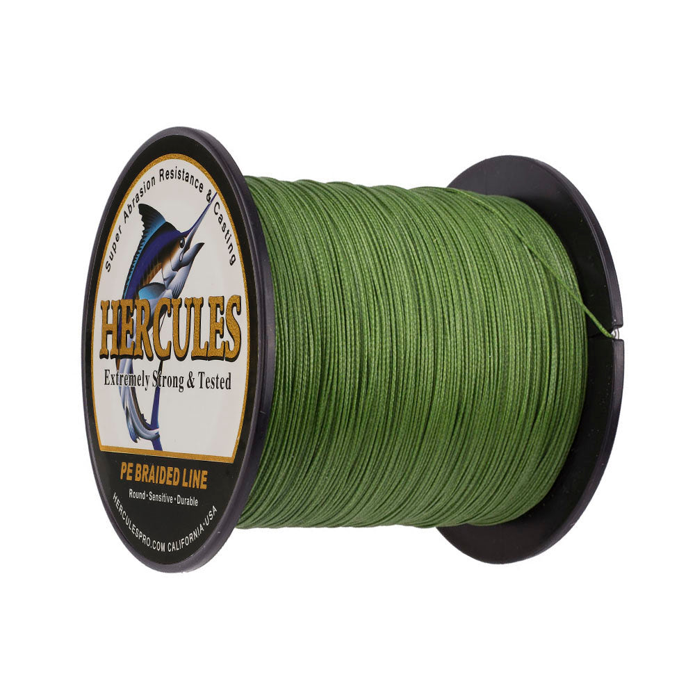 100M 109Yds Army Green 10lb-300lb HERCULES PE Braided Fishing Line 8 Strands
