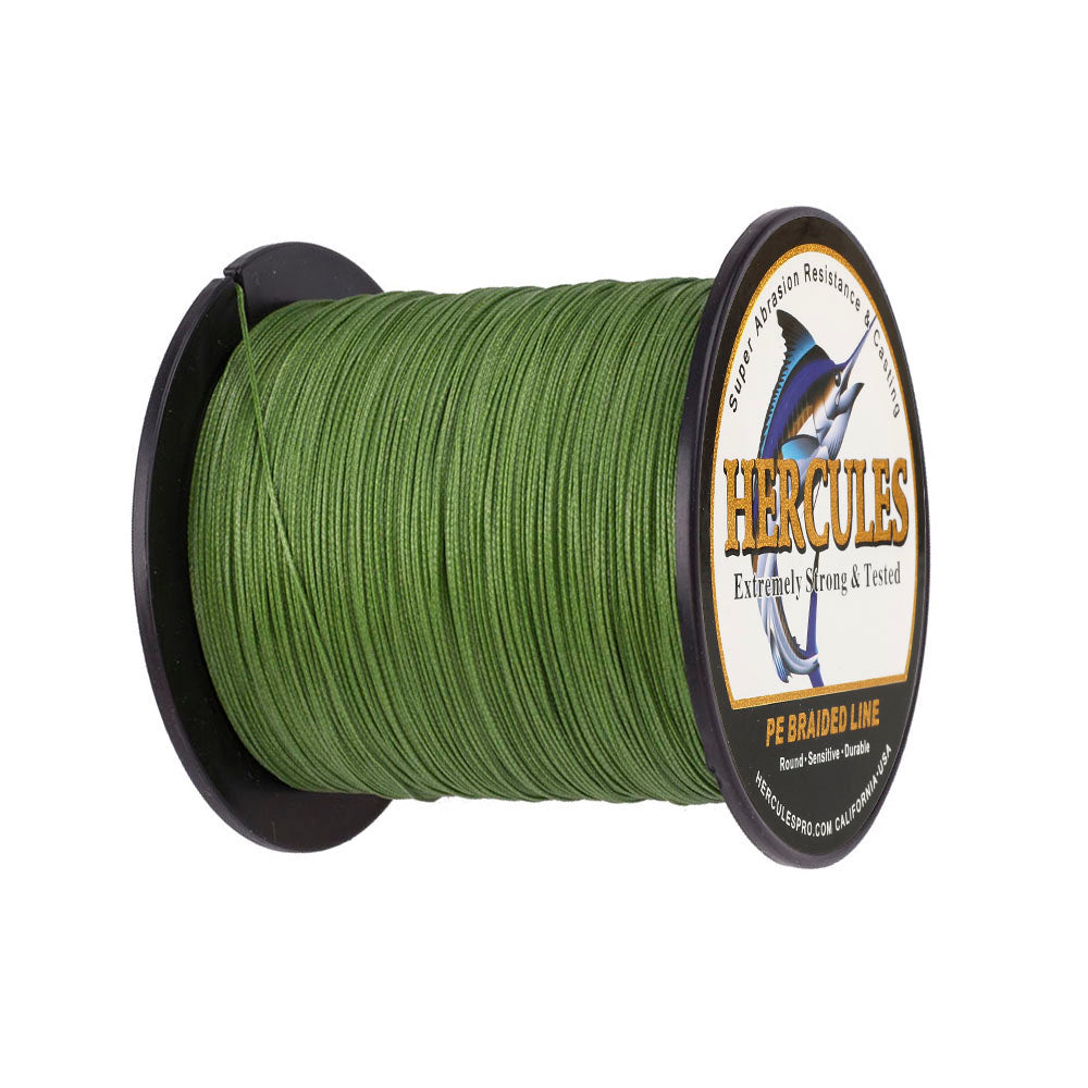 100M 109Yds Army Green 10lb-300lb HERCULES PE Braided Fishing Line 8 Strands