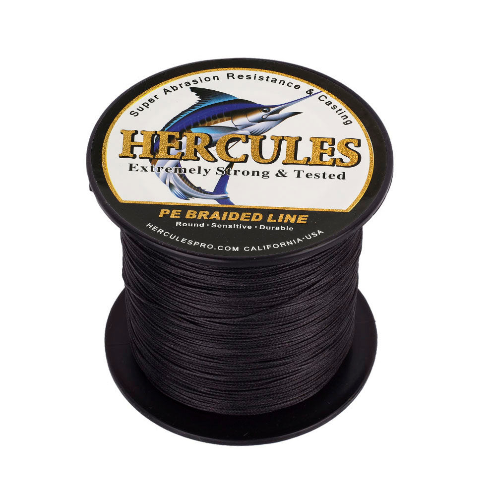 100M 109Yds Black 10lb-300lb HERCULES PE Braided Fishing Line 8 Strands