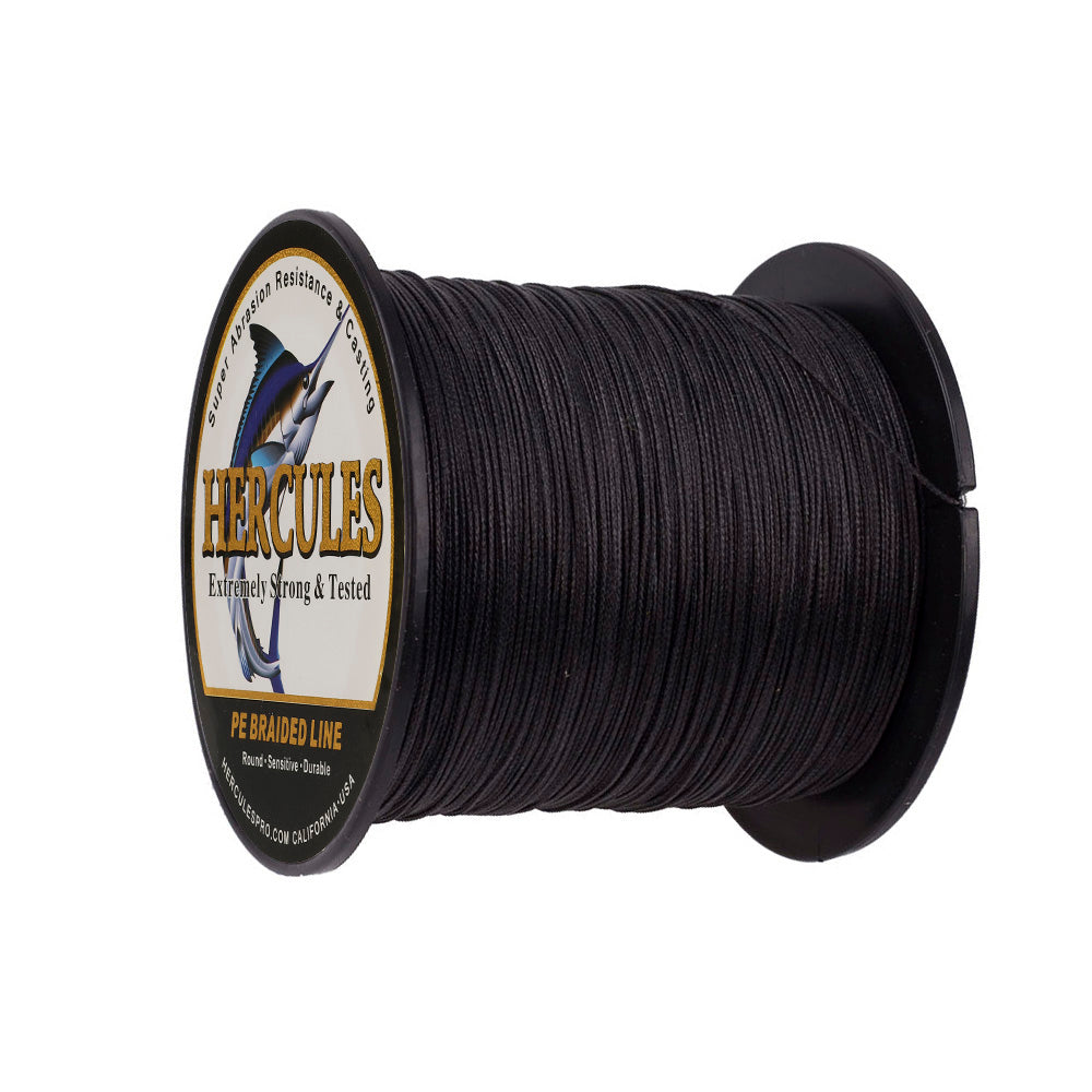 100M 109Yds Black 10lb-300lb HERCULES PE Braided Fishing Line 8 Strands