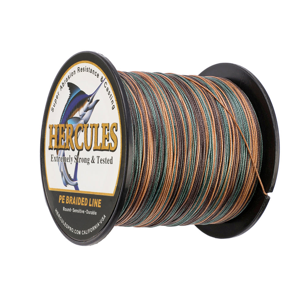 100M 109Yds Camouflage 10lb-300lb HERCULES PE Braided Fishing Line 8 Strands