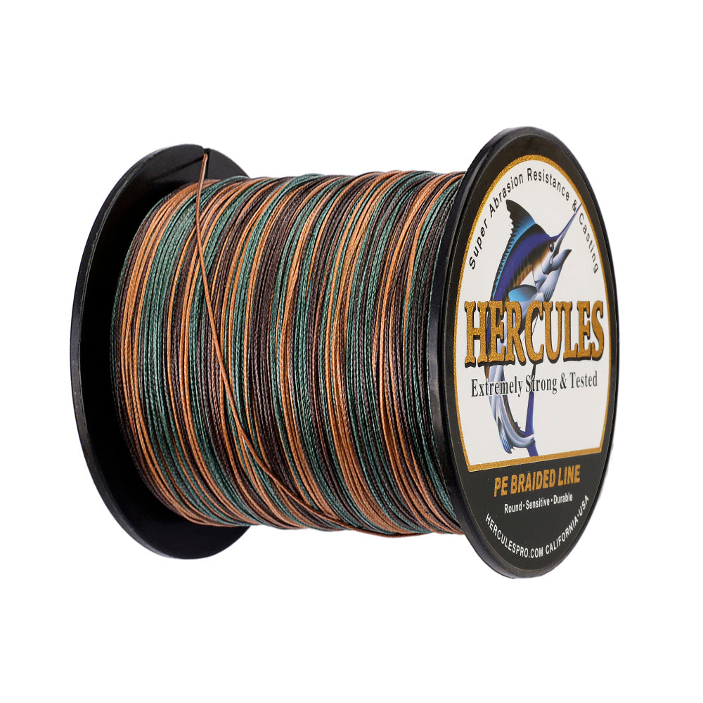100M 109Yds Camouflage 10lb-300lb HERCULES PE Braided Fishing Line 8 Strands