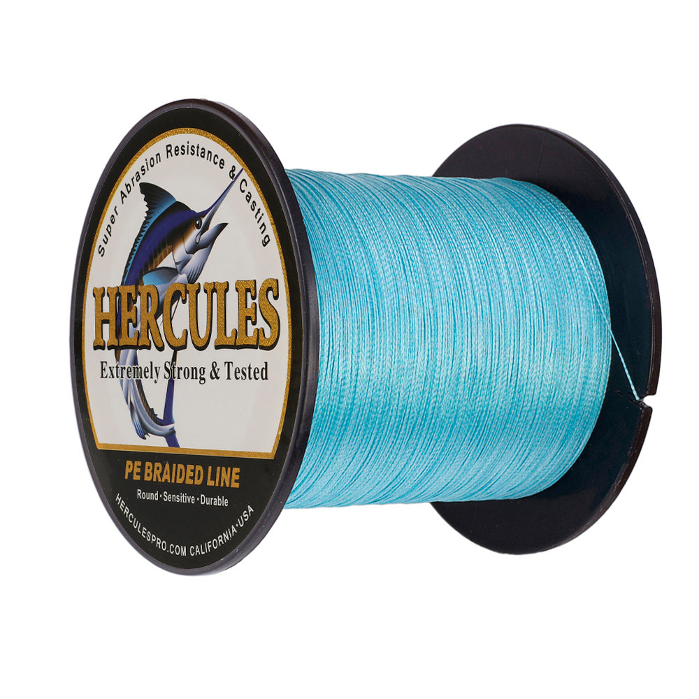 100M 109Yds Blue 6lb-100lb HERCULES PE Braided Fishing Line 4 Strands