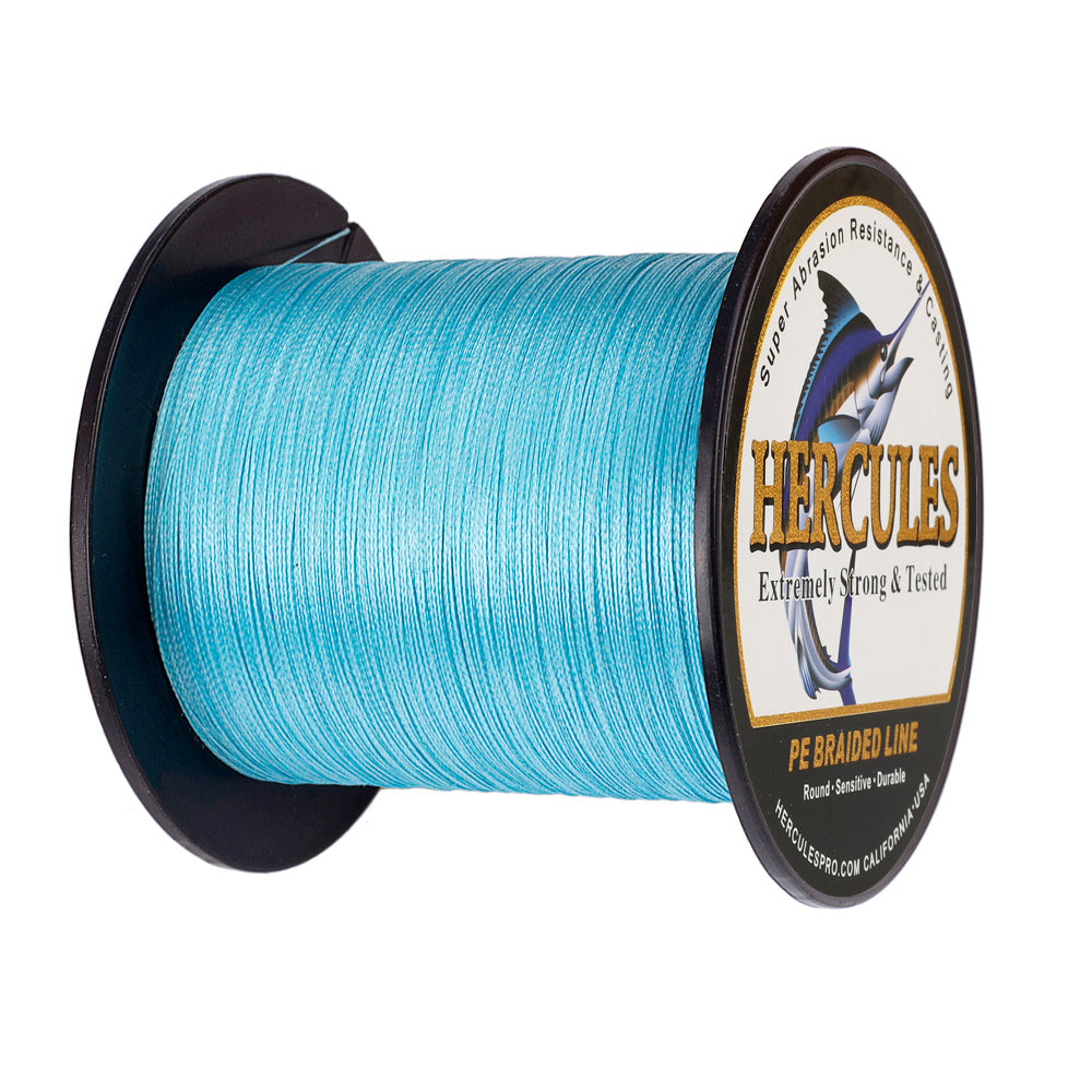 100M 109Yds Blue 6lb-100lb HERCULES PE Braided Fishing Line 4 Strands