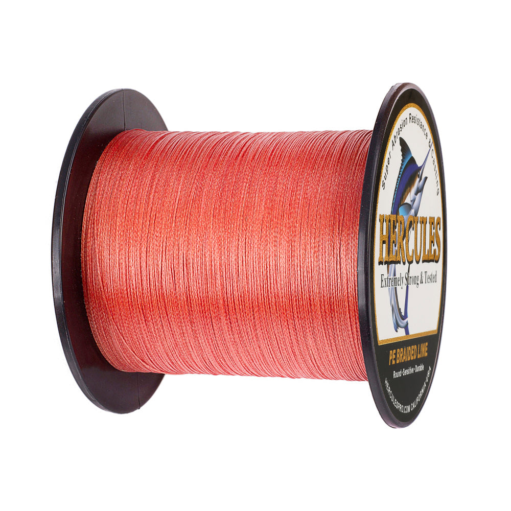 100M 109Yds Red 6lb-100lb HERCULES PE Braided Fishing Line 4 Strands