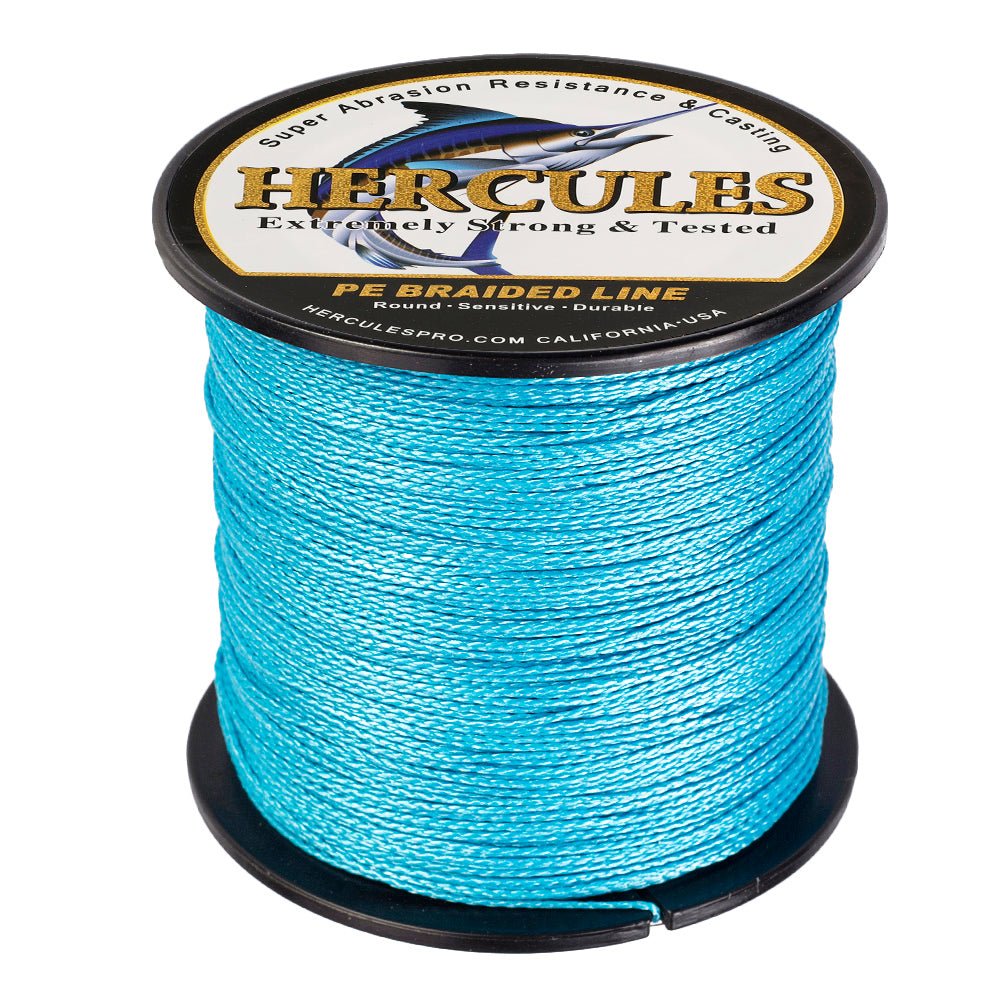 100M 109Yds Blue 6lb-100lb HERCULES PE Braided Fishing Line 4 Strands