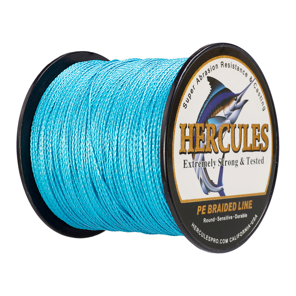 100M 109Yds Blue 6lb-100lb HERCULES PE Braided Fishing Line 4 Strands
