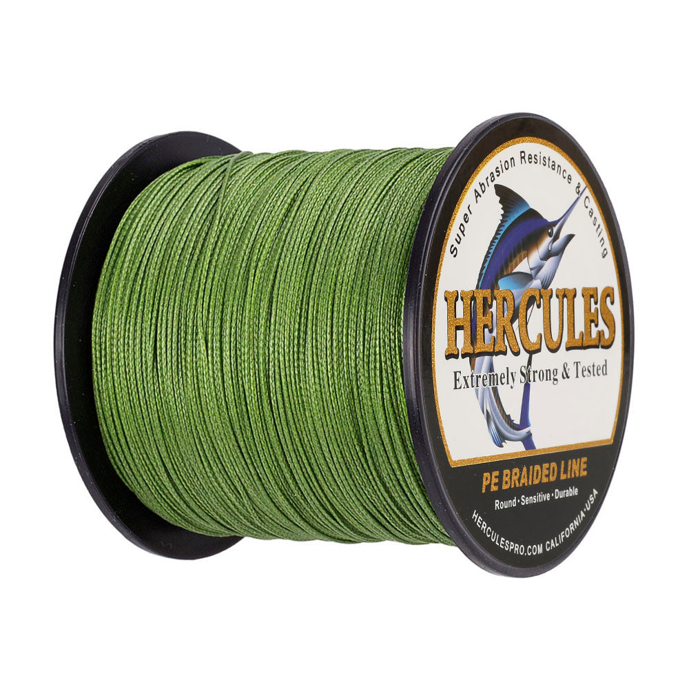 100M 109Yds Army Green 10lb-300lb HERCULES PE Braided Fishing Line 8 Strands