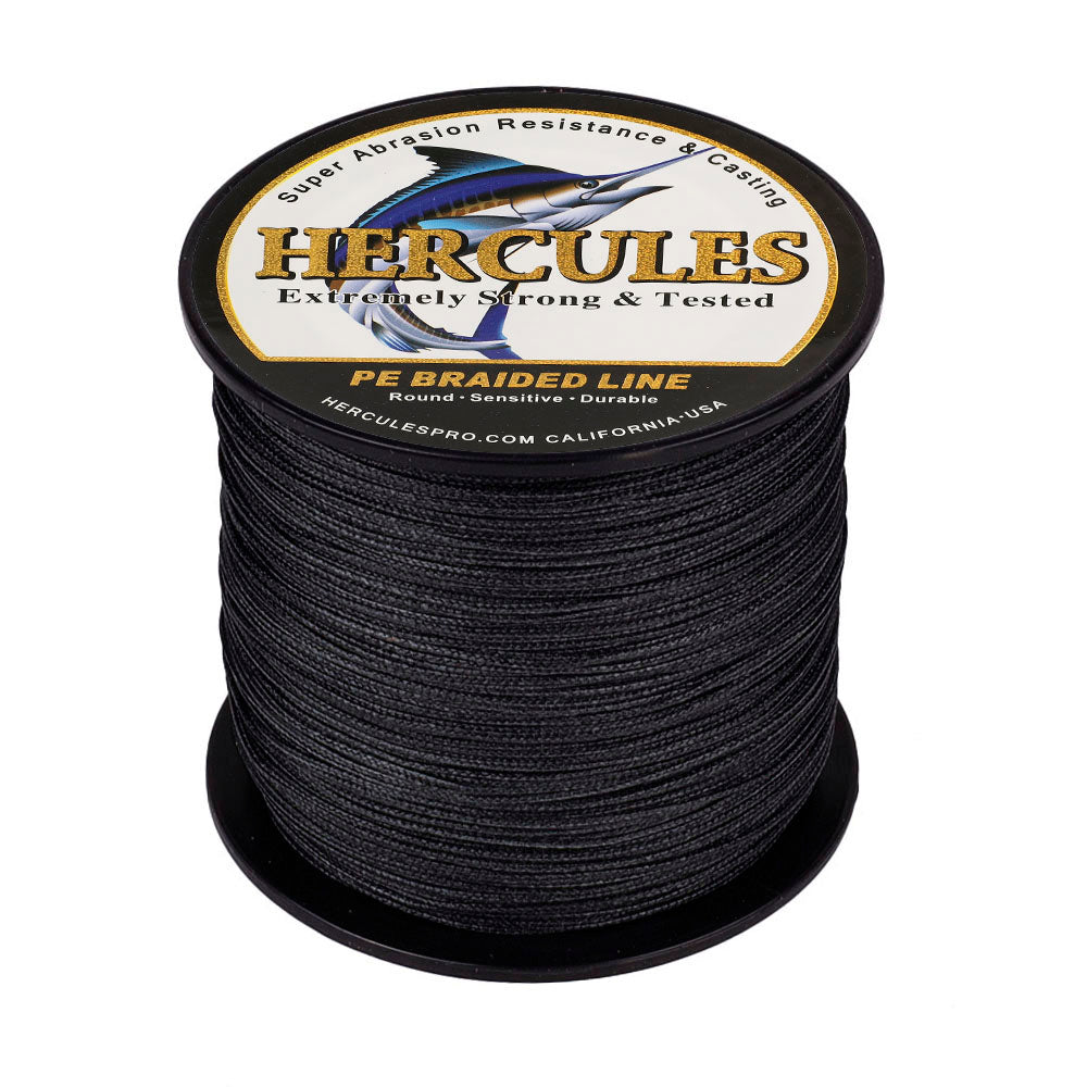 100M 109Yds Black 10lb-300lb HERCULES PE Braided Fishing Line 8 Strands