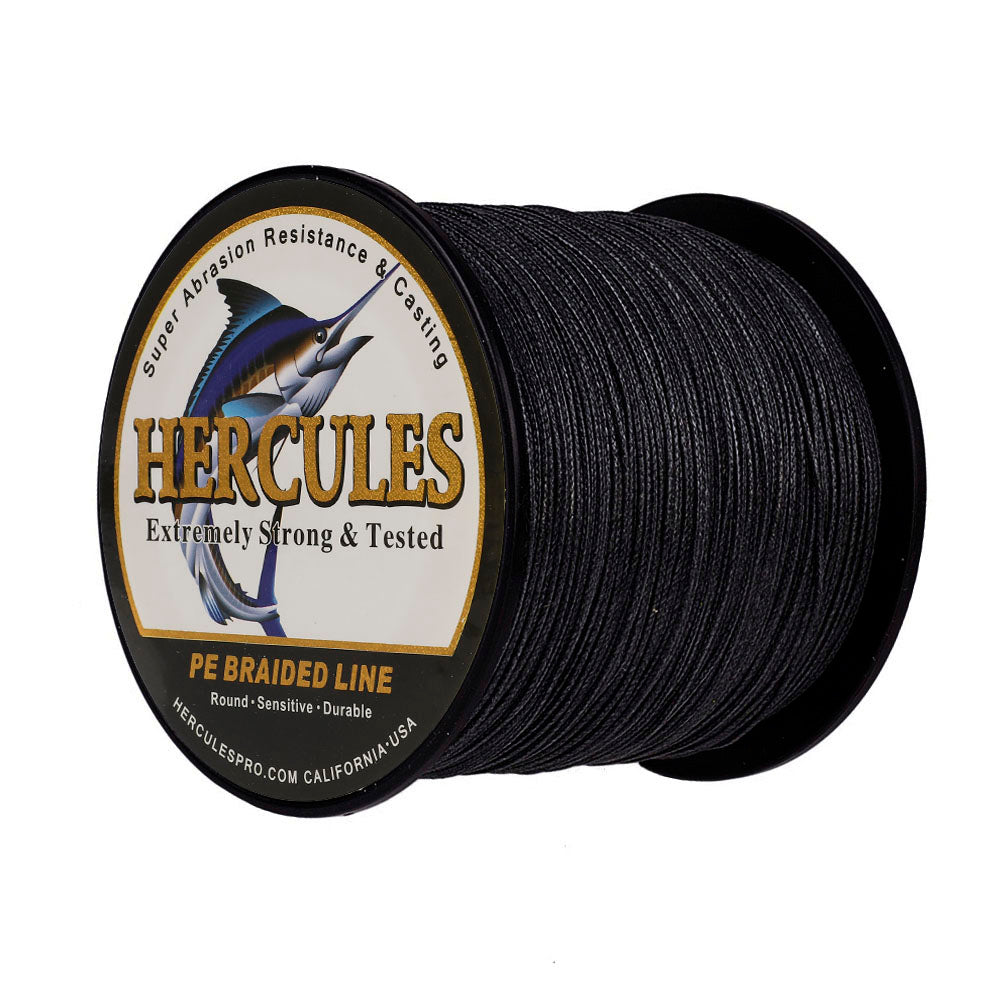 100M 109Yds Black 10lb-300lb HERCULES PE Braided Fishing Line 8 Strands