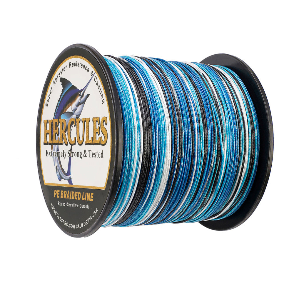 100M 109Yds Camo Blue 10lb-300lb HERCULES PE Braided Fishing Line 8 Strands