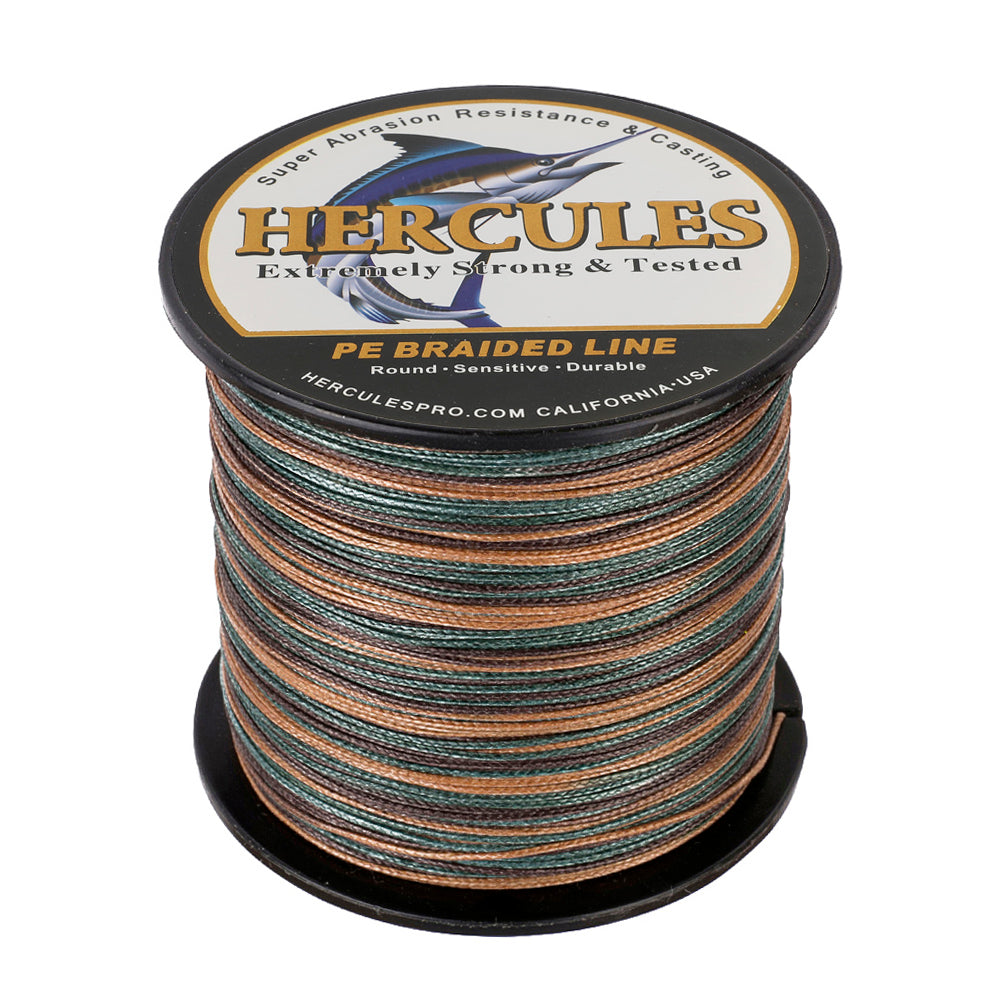 100M 109Yds Camouflage 10lb-300lb HERCULES PE Braided Fishing Line 8 Strands